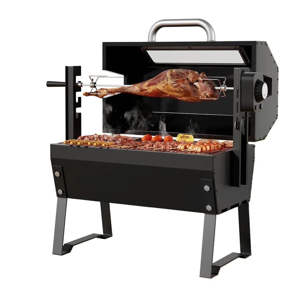 2-in-1 Electric Charcoal BBQ Grill & Smoker - Grillz