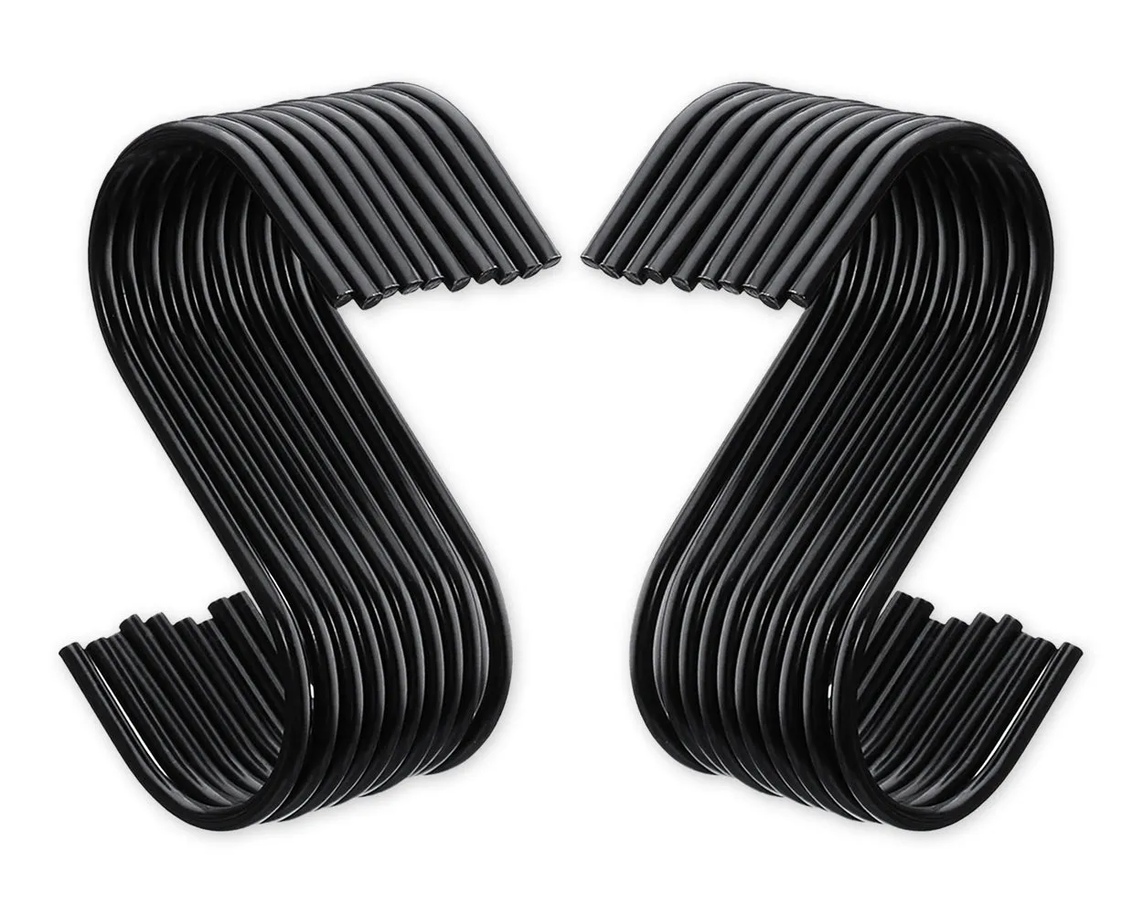 20 Pieces S Shape Hanging Hooks - Black