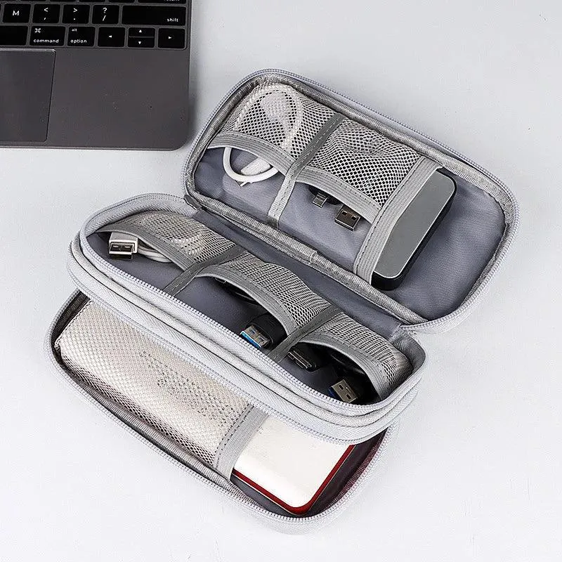 20000mAh Portable Power Bank Organizer Pouch for Charger, USB Cables, and Earphones