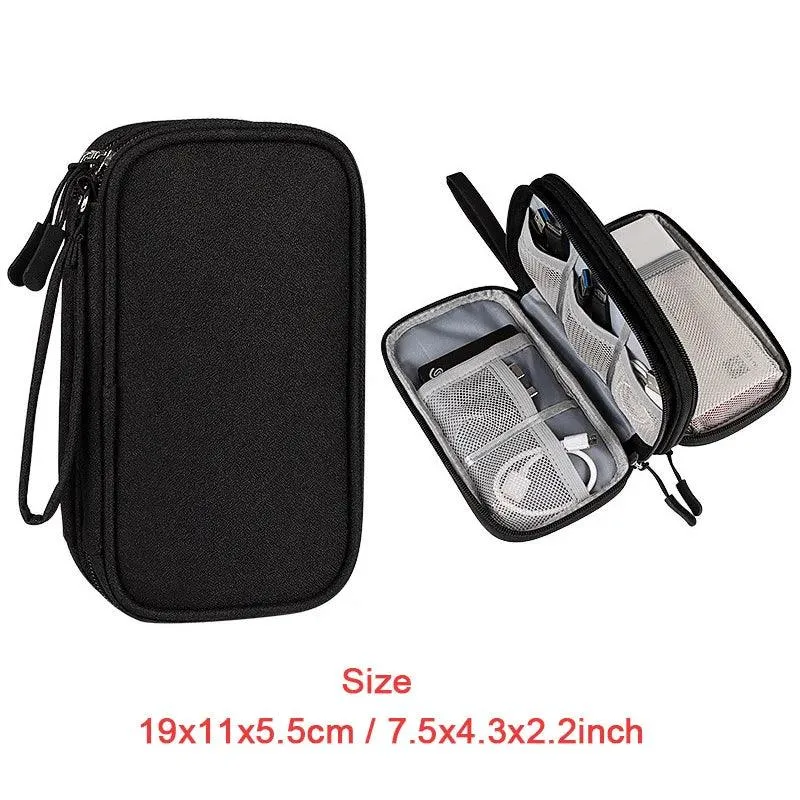 20000mAh Portable Power Bank Organizer Pouch for Charger, USB Cables, and Earphones