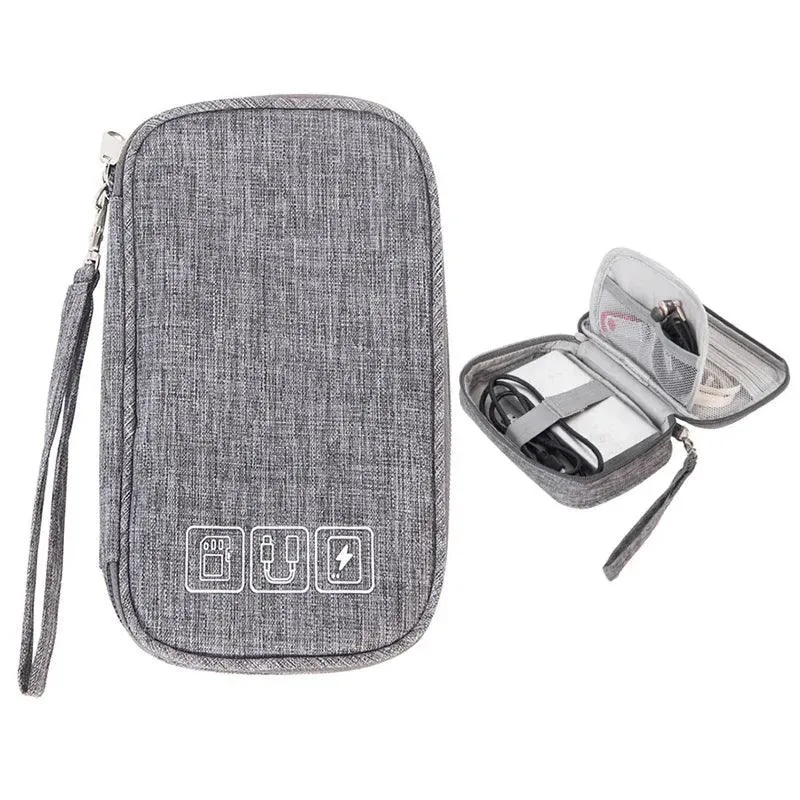 20000mAh Portable Power Bank Organizer Pouch for Charger, USB Cables, and Earphones