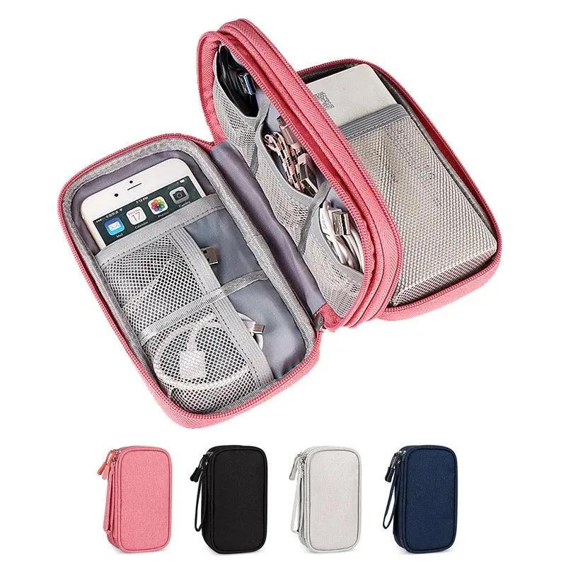 20000mAh Portable Power Bank Organizer Pouch for Charger, USB Cables, and Earphones