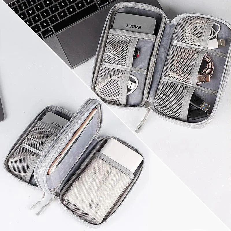 20000mAh Portable Power Bank Organizer Pouch for Charger, USB Cables, and Earphones