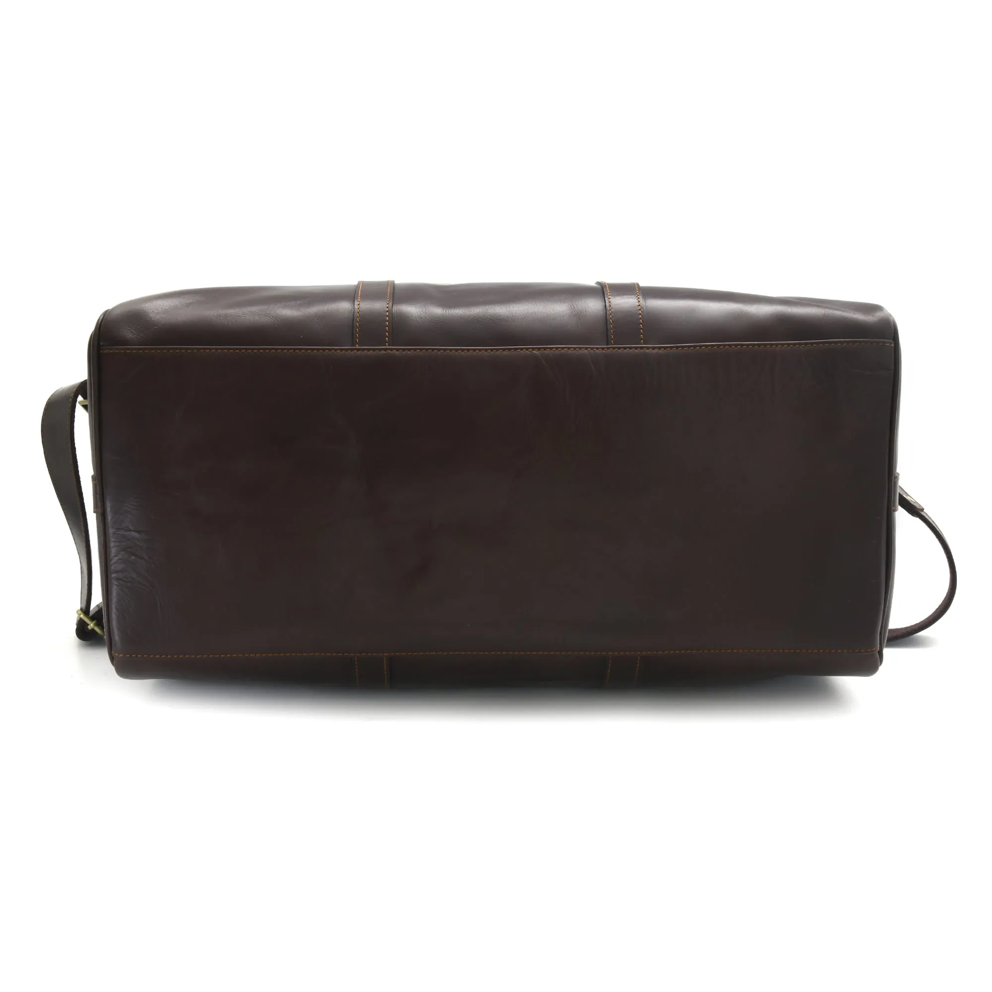 392101 Duffle Bag in Full Grain Dark Brown Leather | Style n Craft