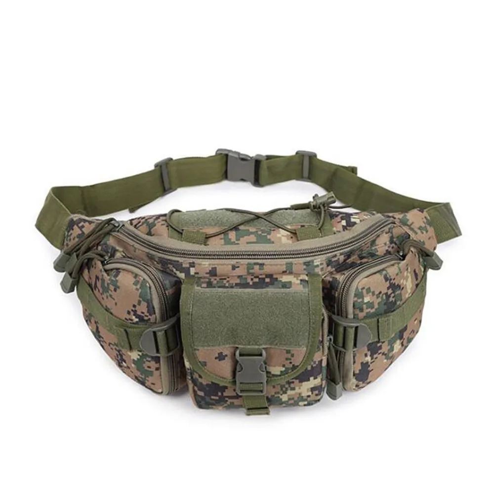 600D Nylon Tactical Waist Bag Waterproof for Outdoor Trekking Fishing Hiking Camping