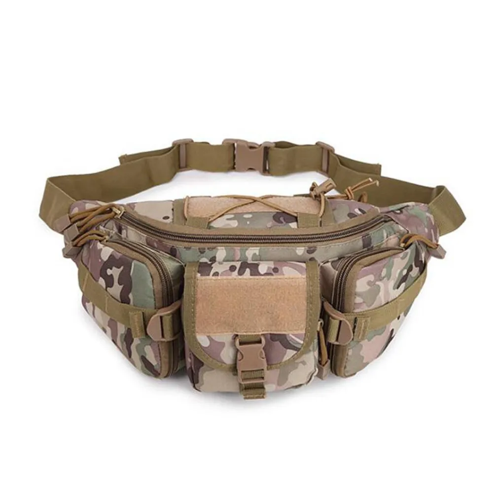 600D Nylon Tactical Waist Bag Waterproof for Outdoor Trekking Fishing Hiking Camping