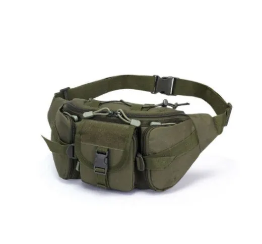 600D Nylon Tactical Waist Bag Waterproof for Outdoor Trekking Fishing Hiking Camping