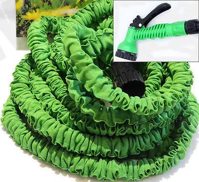 75 Foot Expanding Shrinking Retracting Water Watering Garden Hose with Nozzle