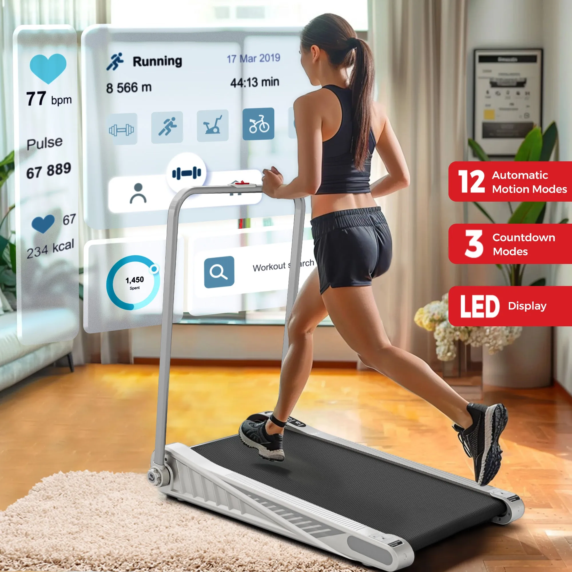 Advwin Compact Treadmill with Incline