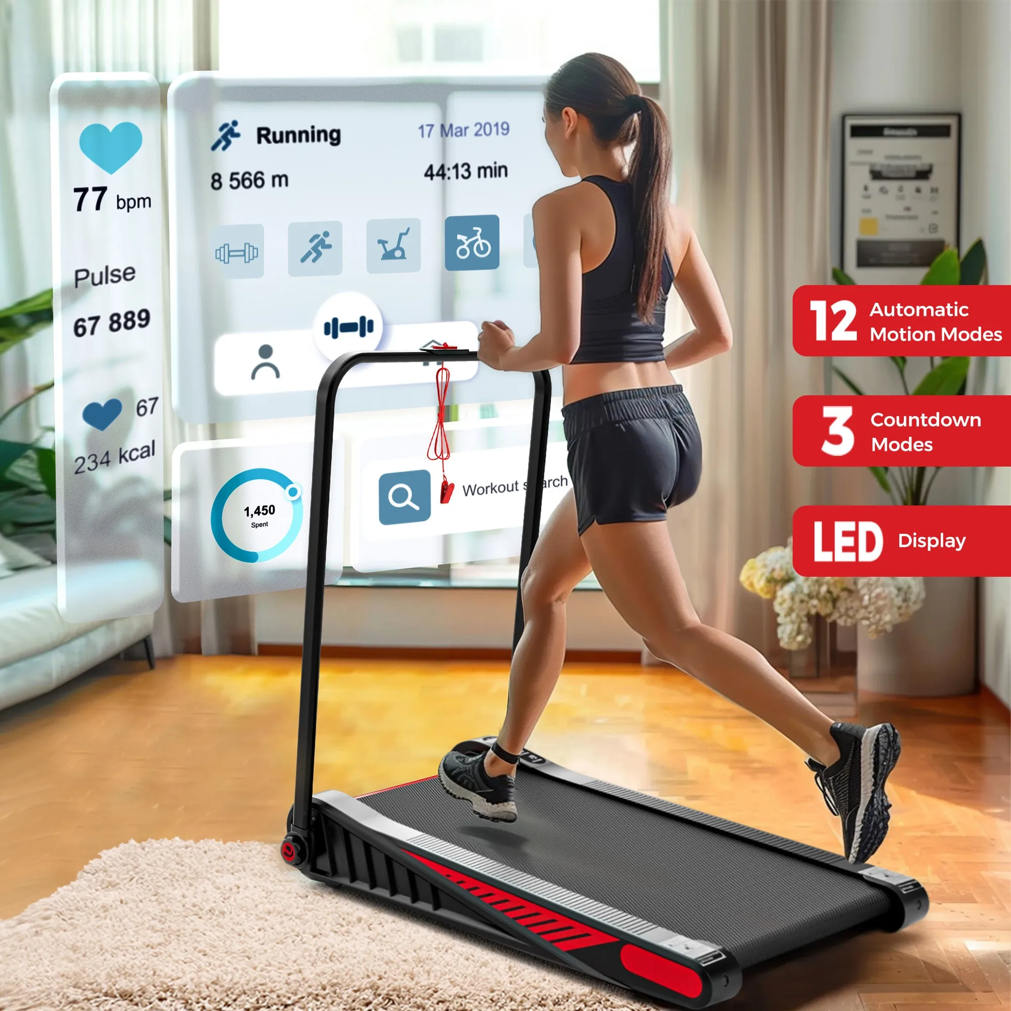 Advwin Compact Treadmill with Incline