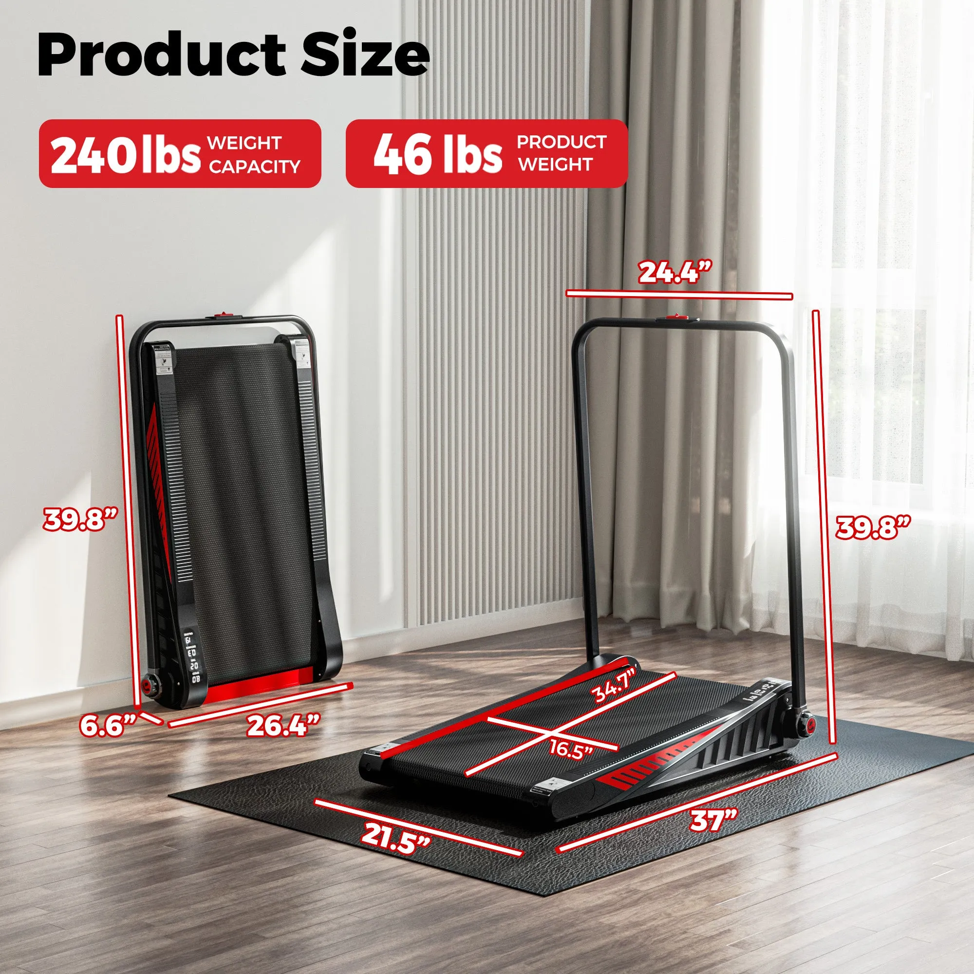 Advwin Compact Treadmill with Incline