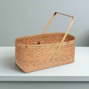 Bamboo Picnic Basket withOne Handle