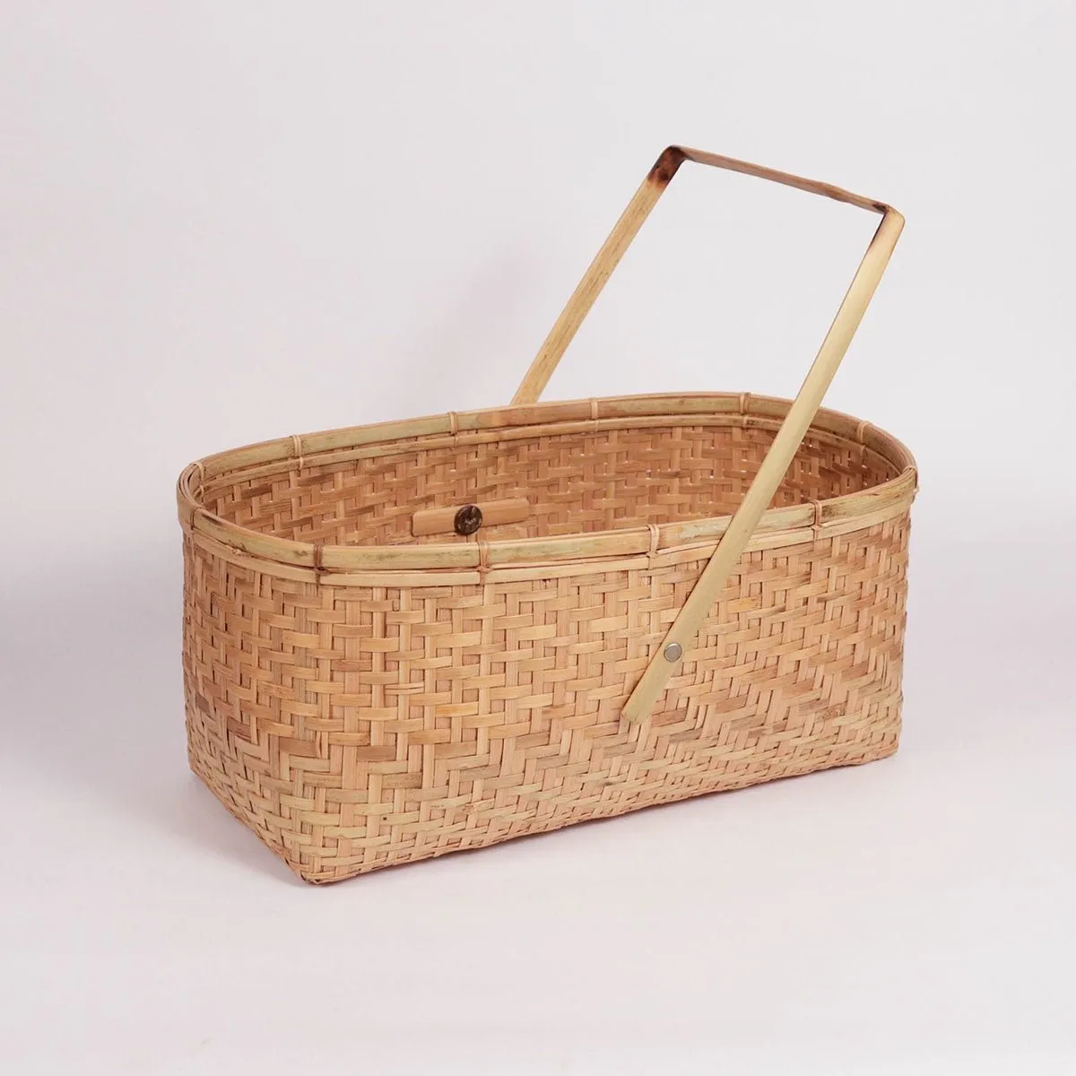 Bamboo Picnic Basket withOne Handle