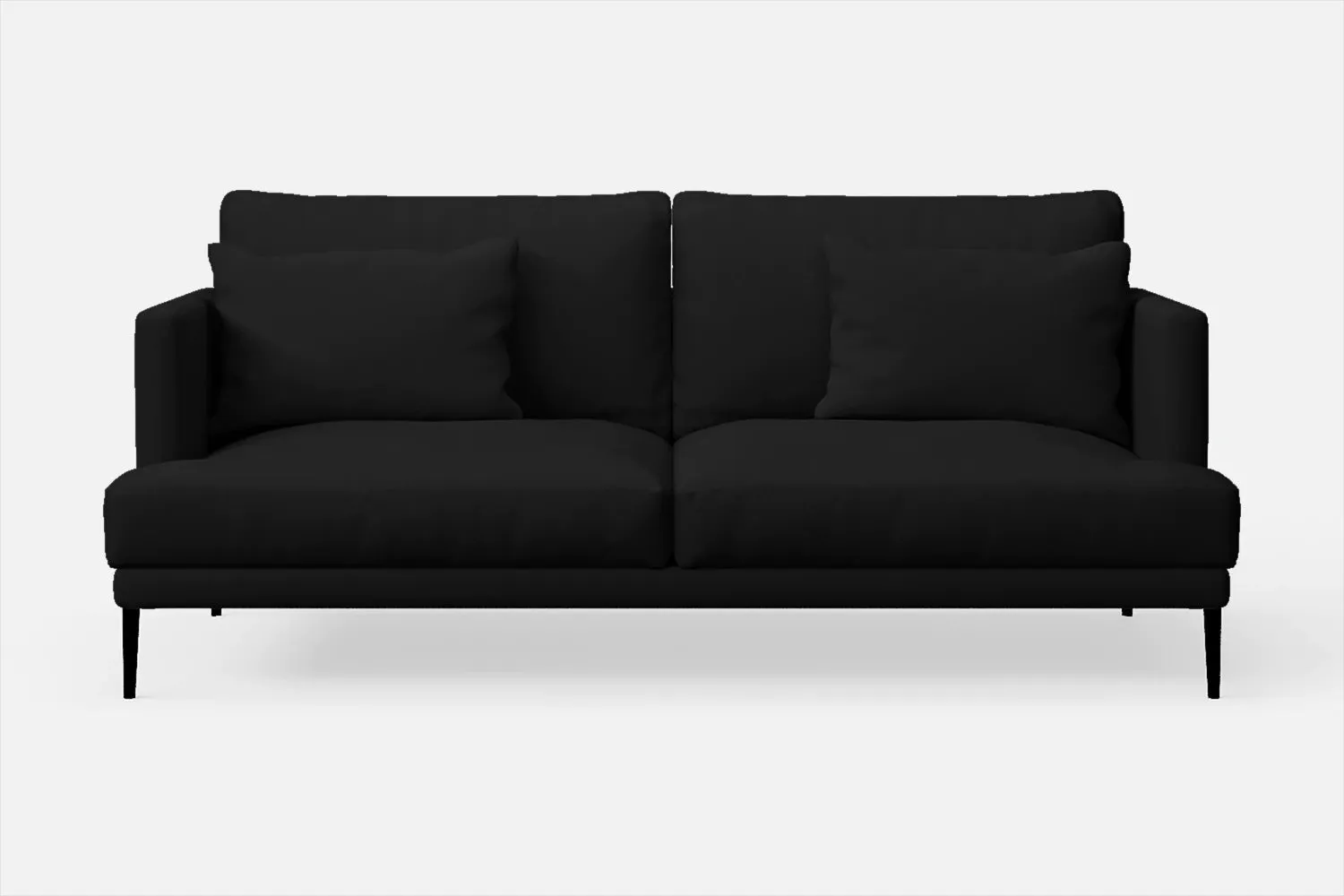 Bisceglie 2 Seater Sofa Black Leather