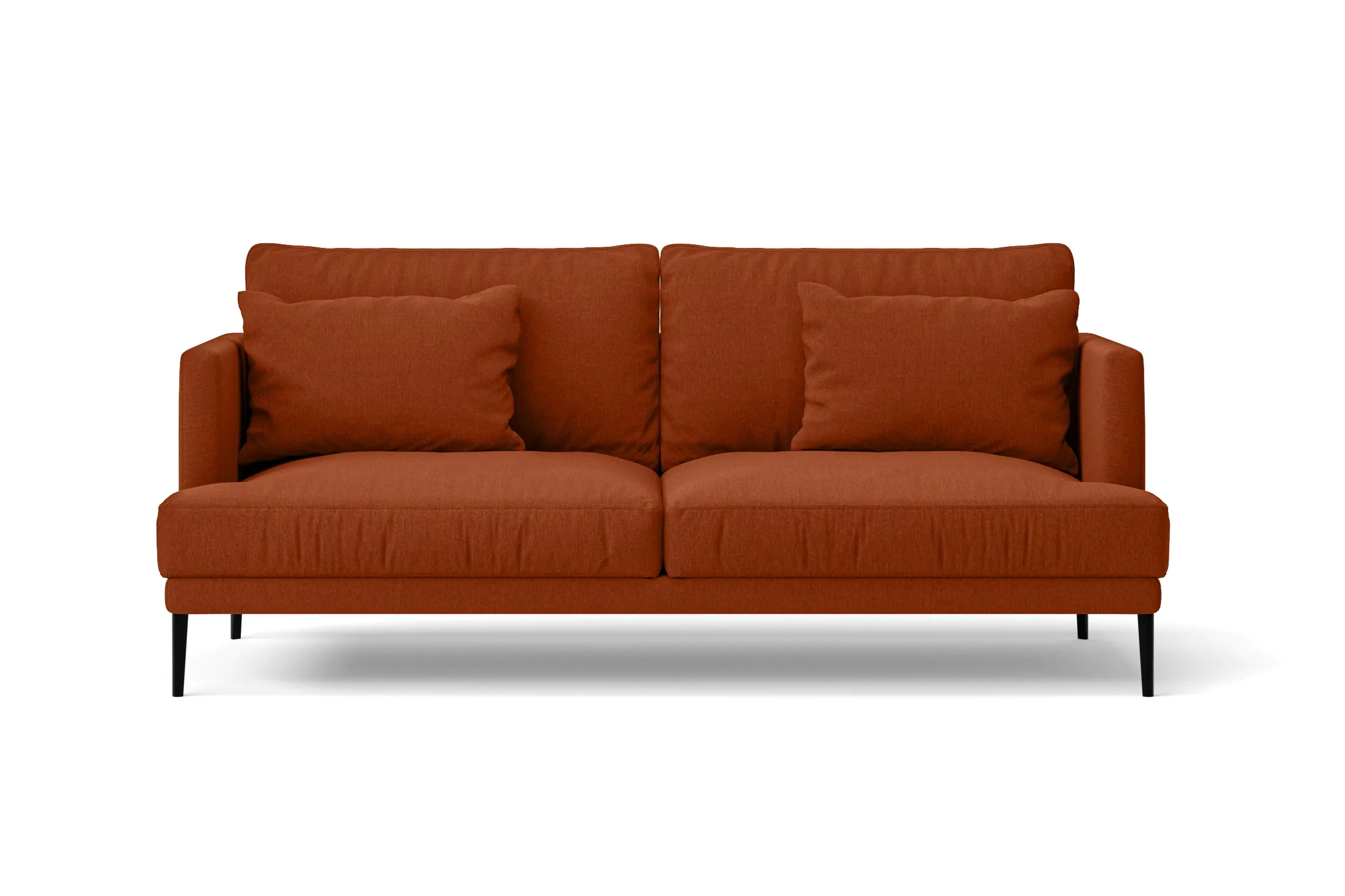 Bisceglie 2 Seater Sofa Orange Linen Fabric