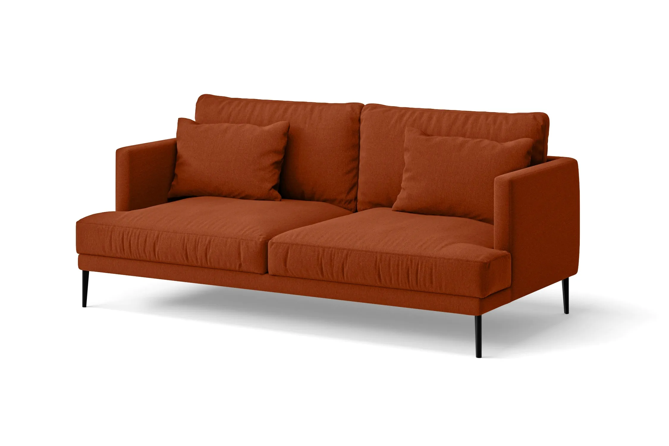 Bisceglie 2 Seater Sofa Orange Linen Fabric