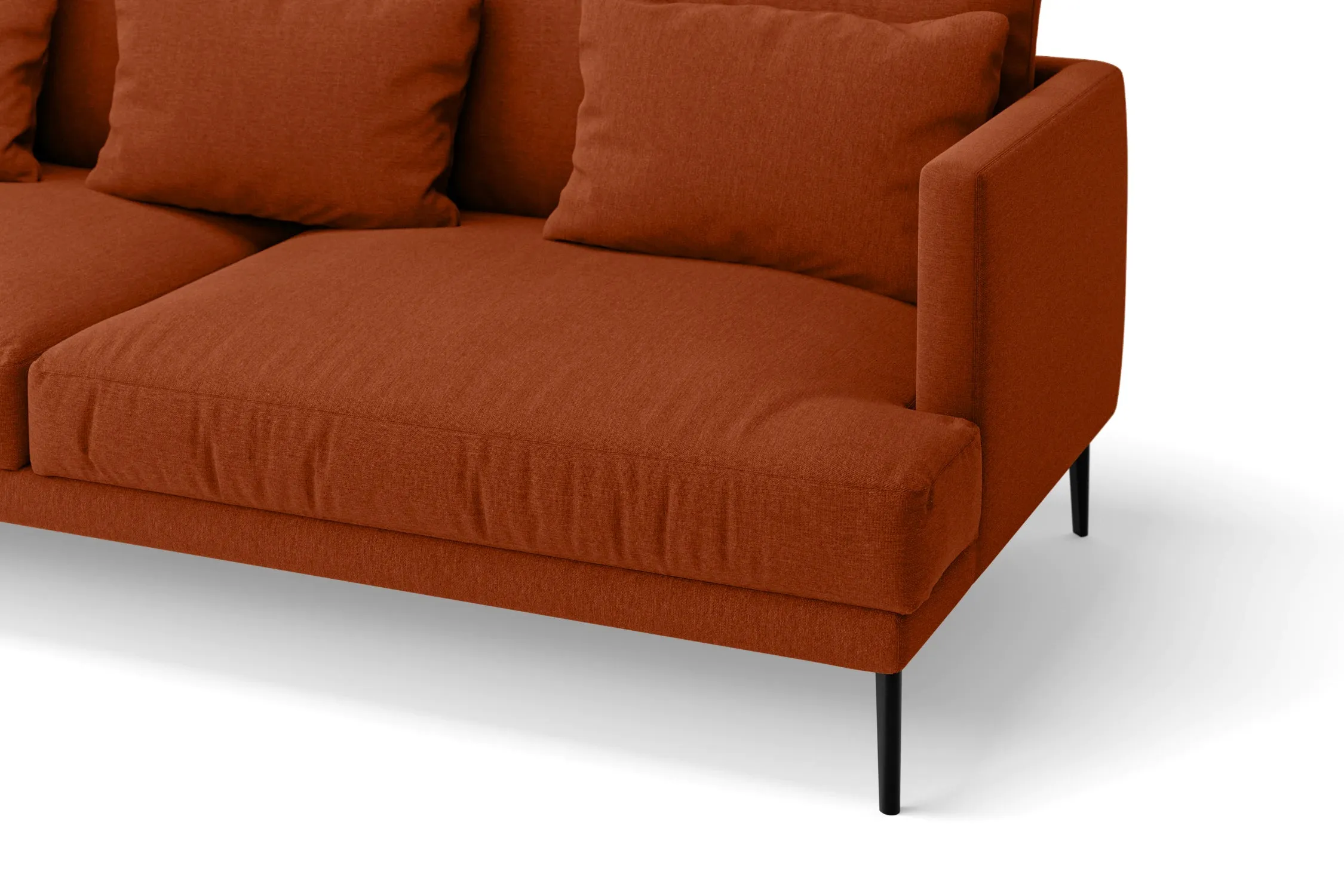 Bisceglie 2 Seater Sofa Orange Linen Fabric