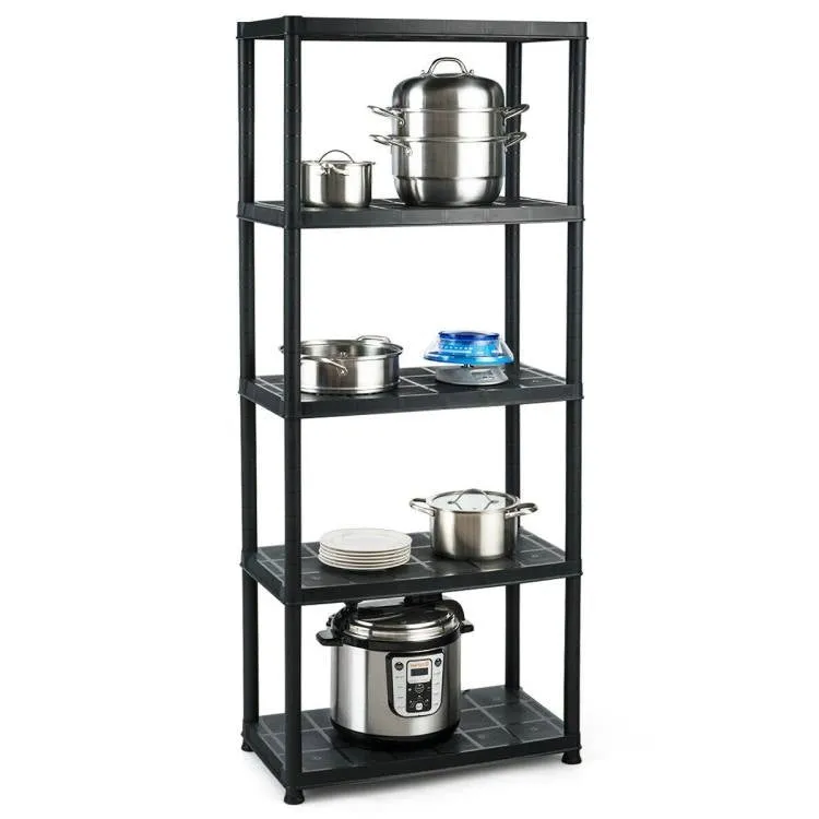 Black 5-Tier Heavy Duty Shelving Unit/Bookcase