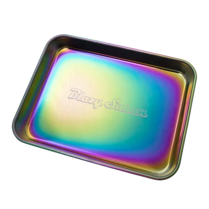 Blazy Susan - Metallic Rolling Tray - Rainbow