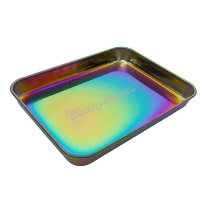 Blazy Susan - Metallic Rolling Tray - Rainbow