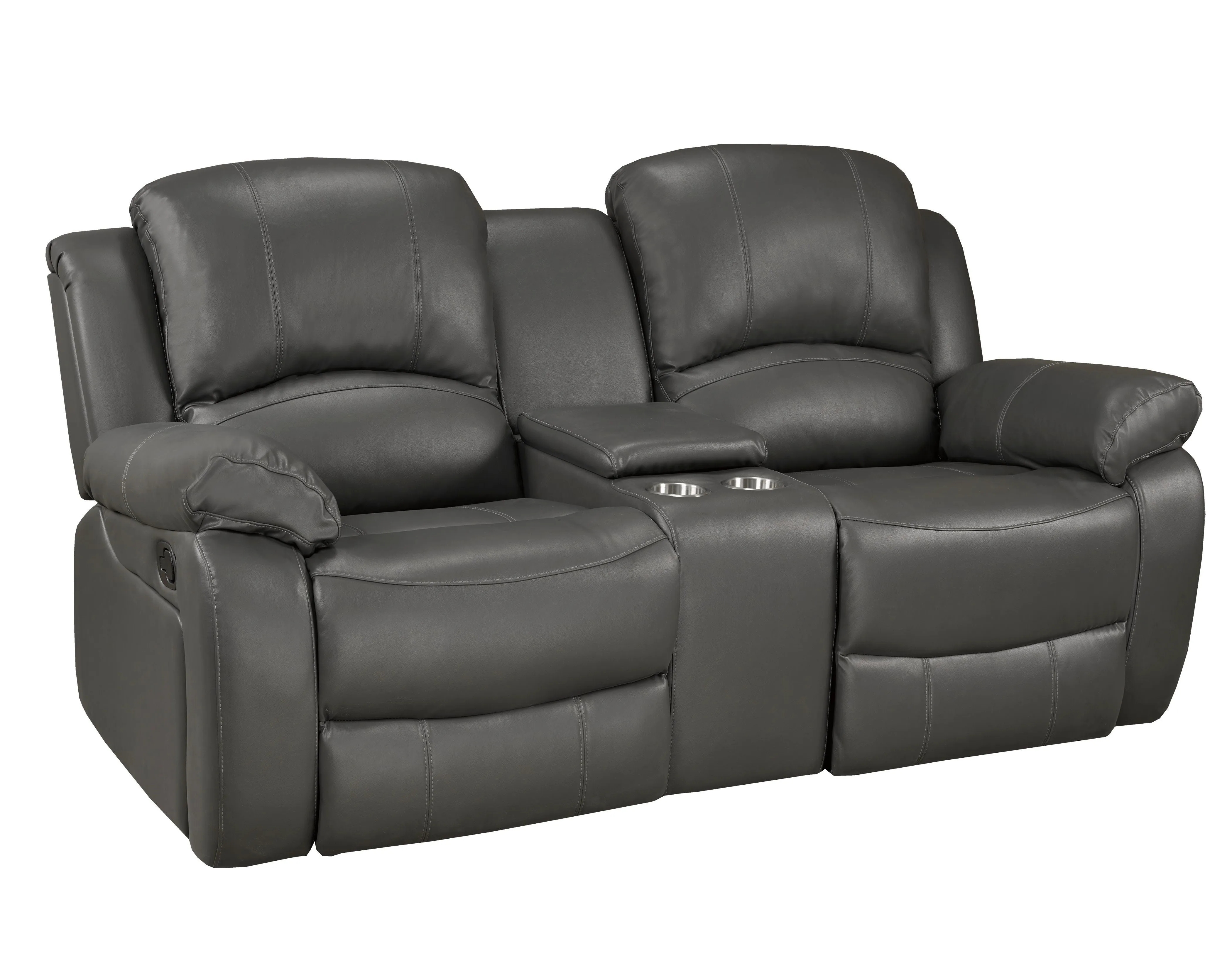 Boris Aire-Leather Recliner Set