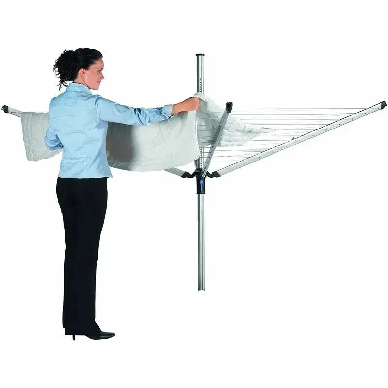 Brabantia Lift-O-Matic Advanced Rotary Washing Line With Ground Spike & Accessories - 50 Meters