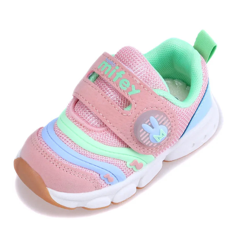 Breathable toddler shoelace lighting baby shoes