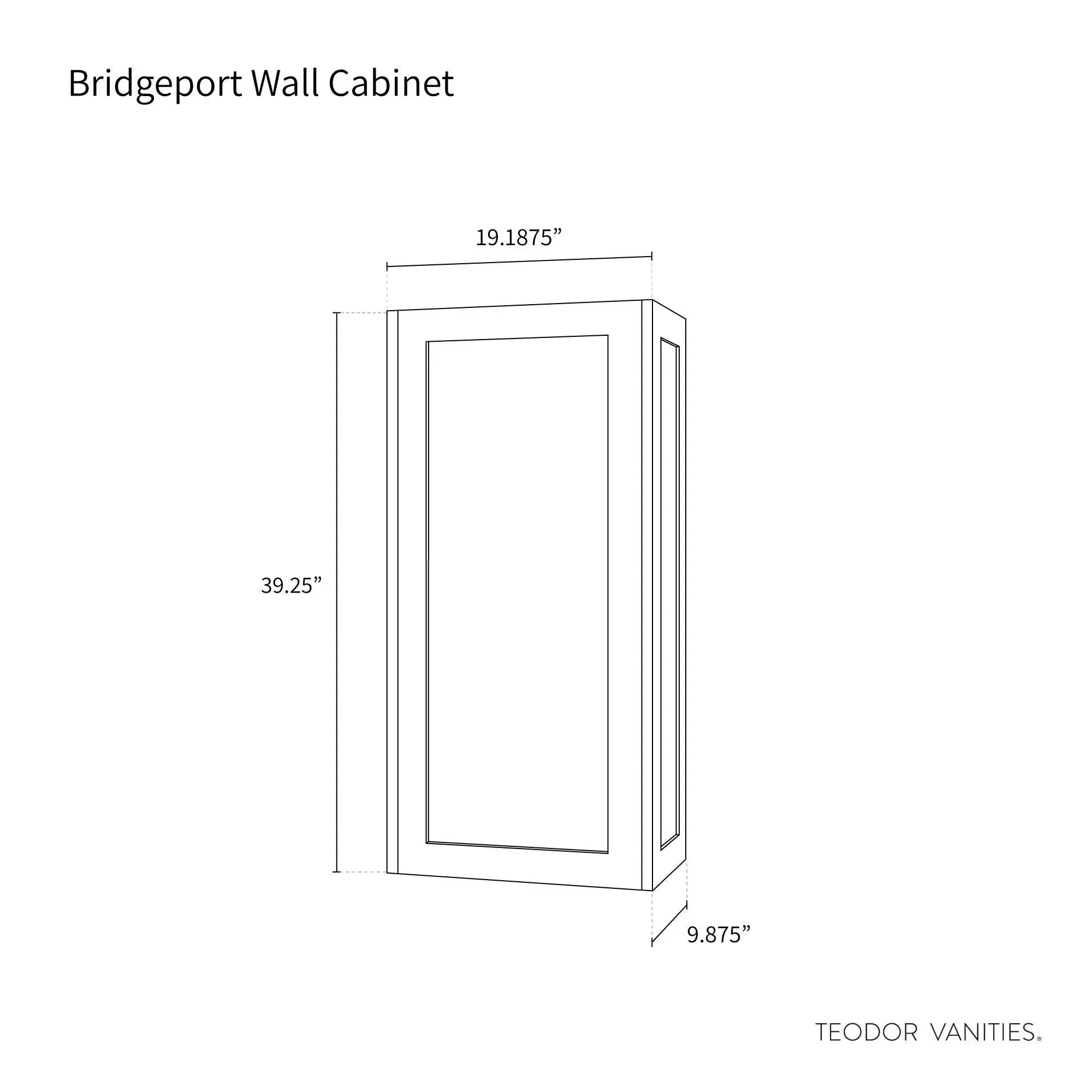 Bridgeport American Black Walnut Wall Cabinet