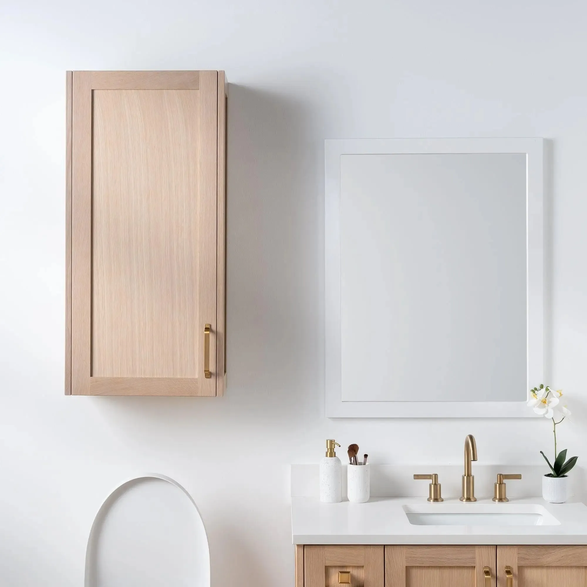 Bridgeport White Oak Wall Cabinet