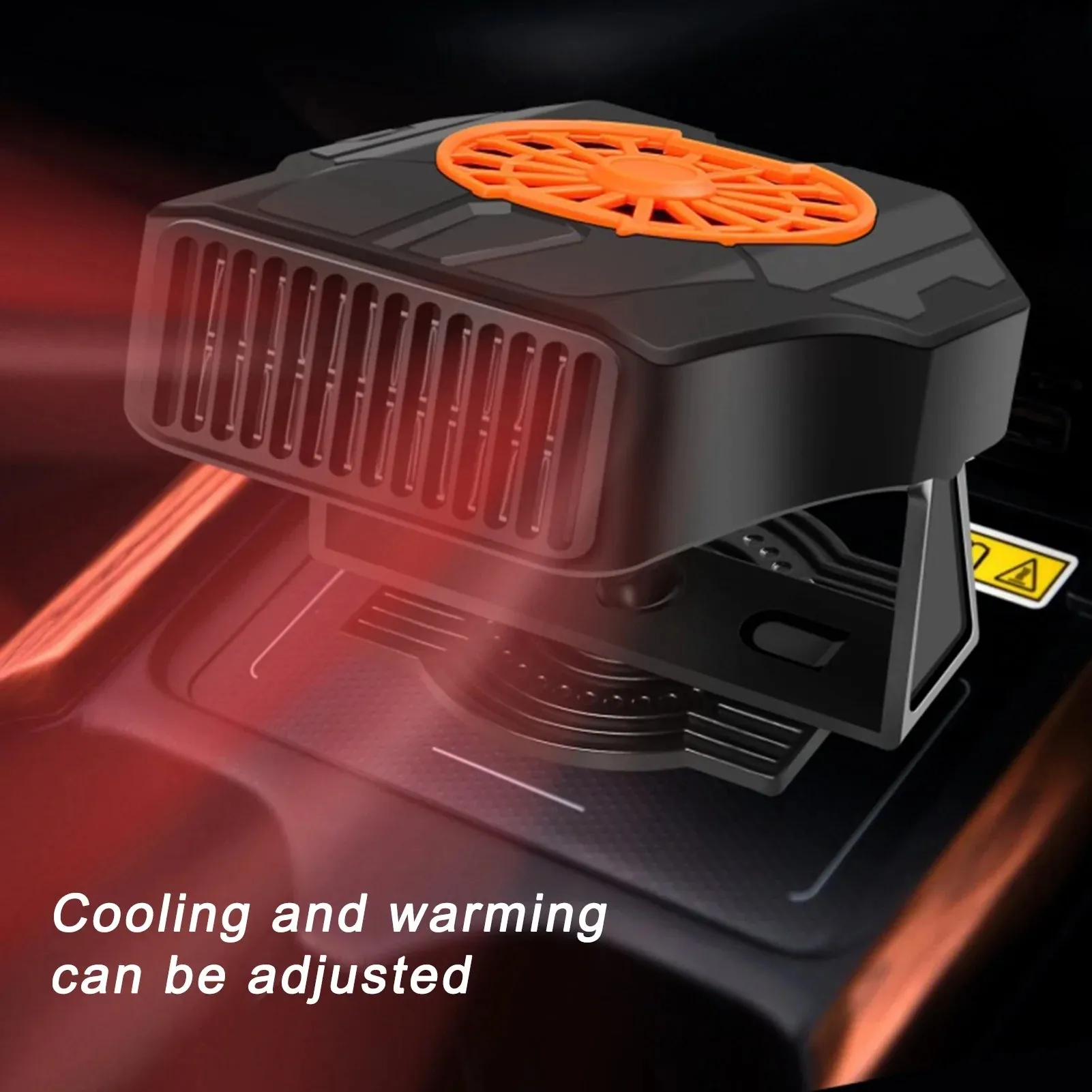 Car Heater, 24V Portable Windshield Defrosting Electric Heater Fan,Fast Heating with Cigarette Lighter Plug,360 Degree Rotary Base Cooling Fans