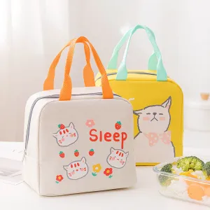 Cartoon Insulated Lunch Bag Zipper Lunch Bag