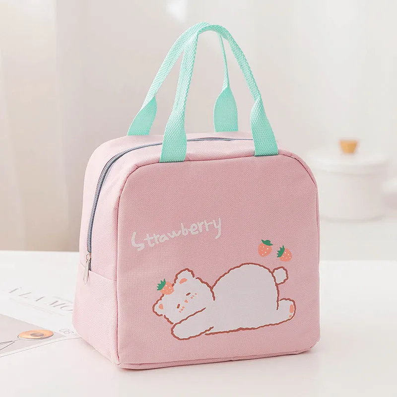 Cartoon Insulated Lunch Bag Zipper Lunch Bag