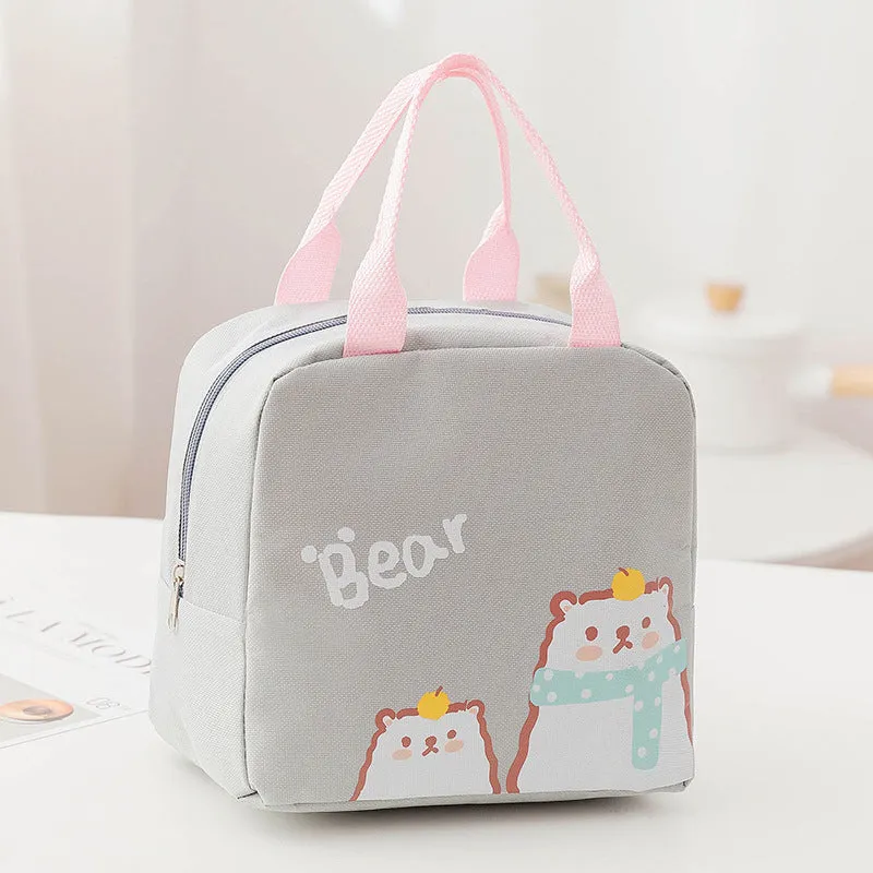 Cartoon Insulated Lunch Bag Zipper Lunch Bag