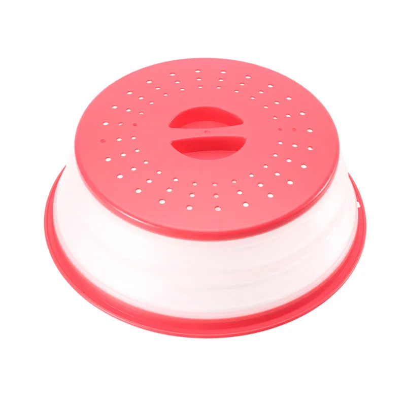 Collapsible Microwave Ovens Cover Food Storage Fresh-keeping Cover Fruit Vegetables Colander Strainer Lid Drain Basket