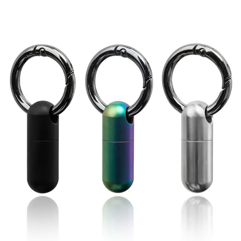 Compact Mini Size Waterproof Pill Container Keychain