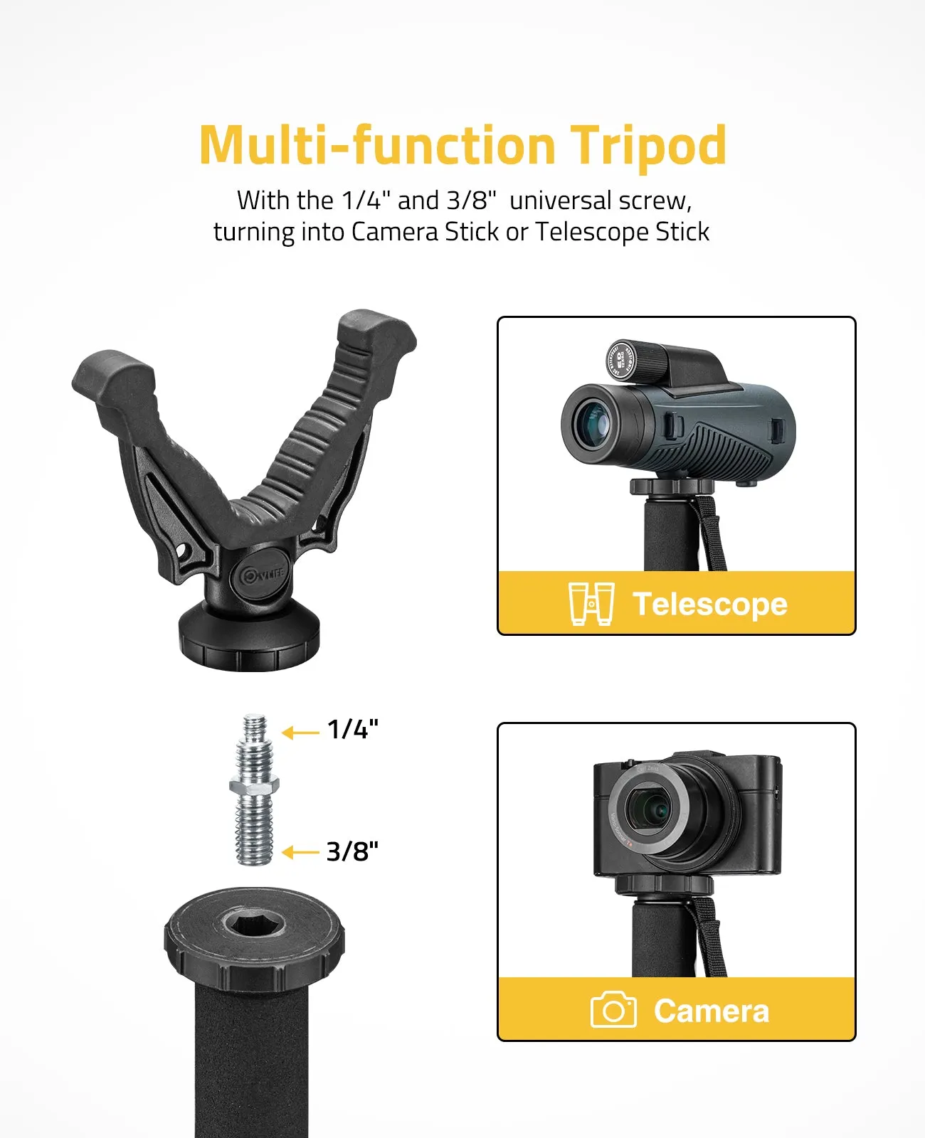 CVLIFE Shooting Stick Monopod Hunting Tripod