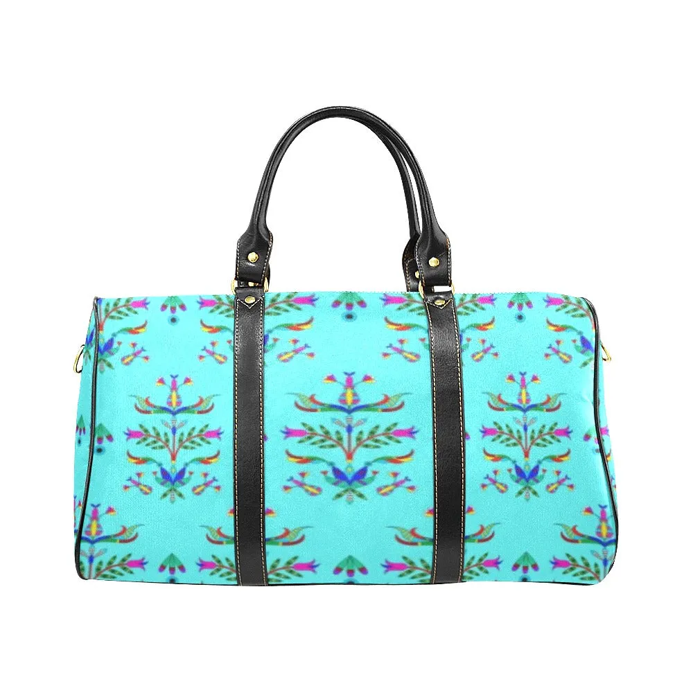 Dakota Damask Turquoise Waterproof Travel Bag