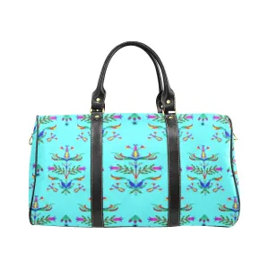 Dakota Damask Turquoise Waterproof Travel Bag