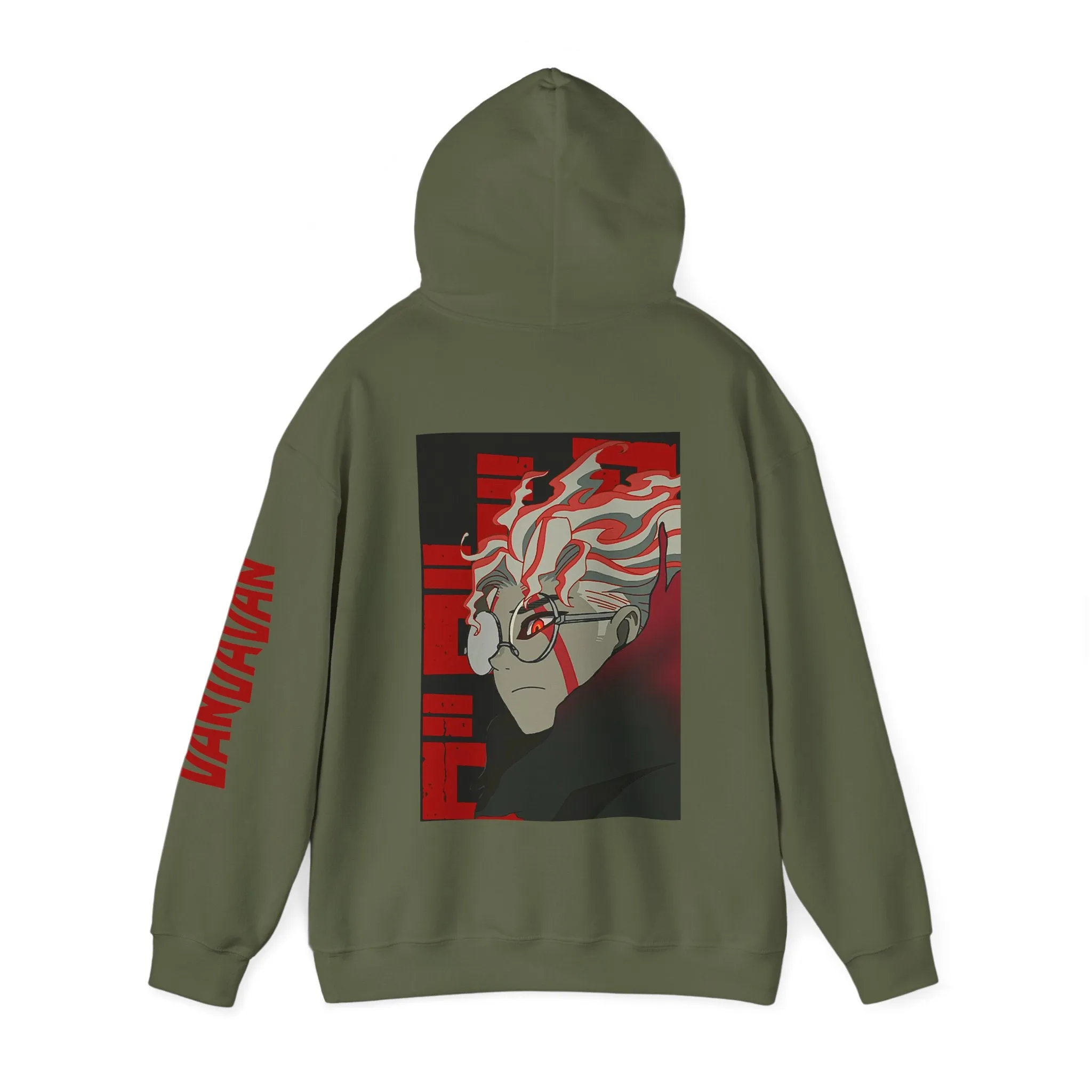 Dan Da Dan Okarun Anime Back & Sleeve Print Hoodie Sweatshirt, Unisex Heavy Blend™, Jumper, Manga Cosplay Hoodie, DanDaDan Unique Gift