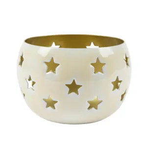 Decoris Iron Tealight Holder with Star Cut-Out 10 x 7cm