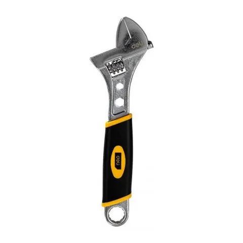 Deli Adjustable Wrench Comfort Grip Handl 8"