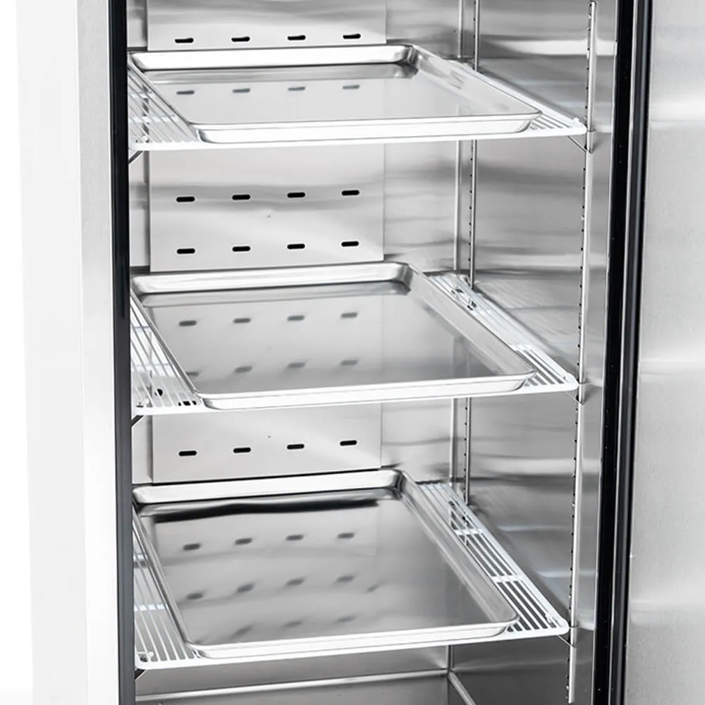 Double Door Commercial Refrigerator 49 Cu Ft – 54” Solid Door Reach-In, Bottom Mount Compressor | Frigos Premium FGP-RF-2DBC