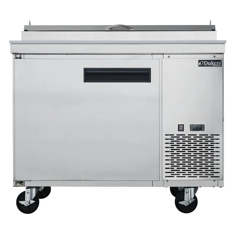 Dukers - DPP44, Commercial 44" 6 pan Pizza Prep Table Refrigerator