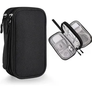 Electronic Organizer, Travel Cable Organizer Bag Pouch Electronic Accessories Carry Case Portable Waterproof Double Layers All-in-One Storage Bag For Cable, Cord, Charger