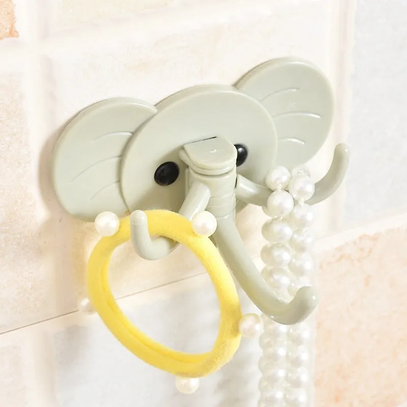 Elephant Viscose Hook Three Hook Nail-free Door Rear Hook