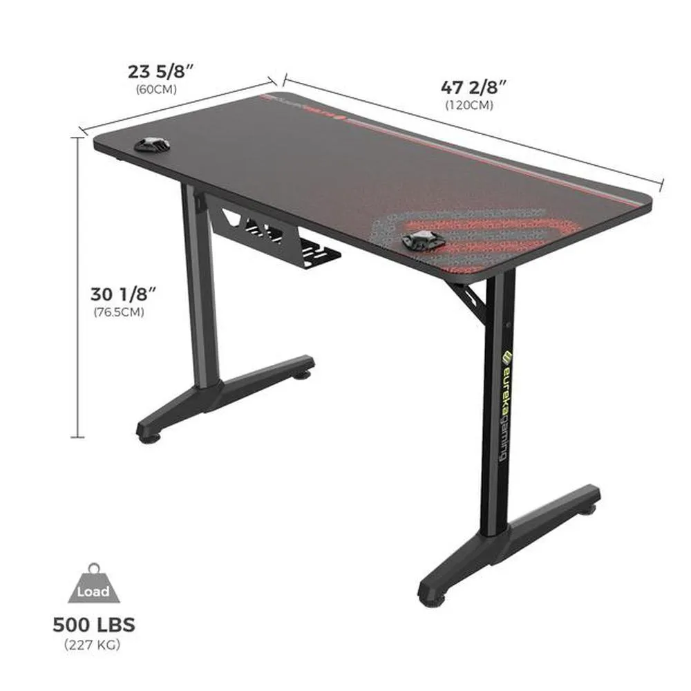 Eureka Ergonomic 47 Inch Curved Gaming Desk, ERK-GIP-P47B