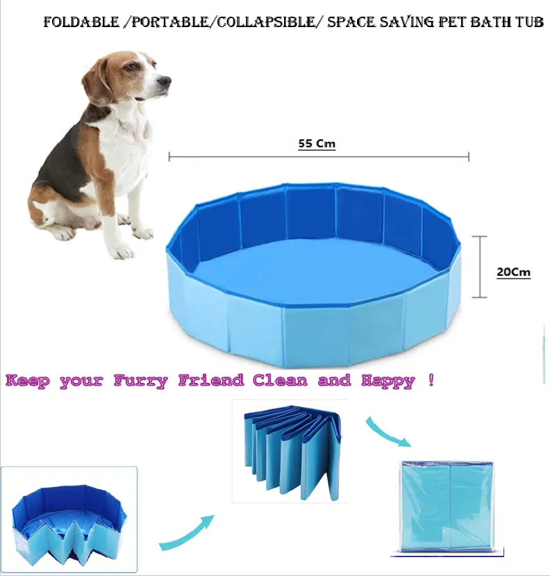 Foldable/Portable /Collapsible/ Space-Saving Pet Bath Tub/ Pet Spa Tub