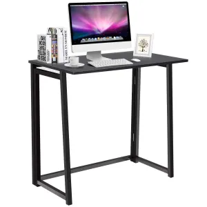 Folding Desk No Assembly Required, Compact Space Saving Writing Computer Desk