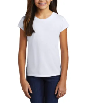 Girl's Tri-Blend Crew Neck Short Sleeve Tee