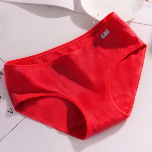 Girls'' underwear, women''s cotton, medium low waist, large size, students'' cotton, girls'' modal red briefs